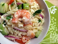 Photo de la Recette: Salade de Crevettes Grillées et D'orzo