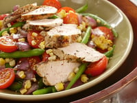 Photo de la Recette: Salade de Dindon, Haricots Verts, Mais et Tomates