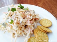 Photo de la Recette: Salade de Fèves Germées aux Amandes, Pomme et Carotte