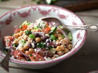 Photo de la Recette: SALADE DE LÉGUMINEUSES À LA GRECQUE