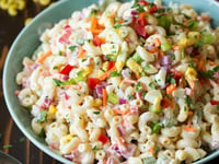 Photo de la Recette: Salade de Macaroni aux Oeufs à la Coque (Colorée)