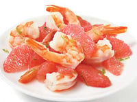 Photo de la Recette: Salade de Pamplemousse Rouge et de Crevettes