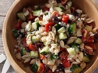 Photo de la Recette: SALADE DE PÂTES À LA GRECQUE