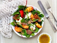 Photo de la Recette: Salade de Pêches Rôties à la Mozzarella