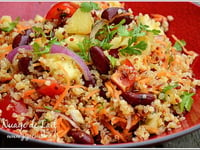 Photo de la Recette: Salade de Quinoa à la Brésilienne, vinaigrette Téquila & Citron Vert