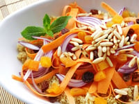 Photo de la Recette: Salade de Quinoa à L'orange Carotte Pignons de Pin et Menthe