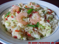 Photo de la Recette: Salade de Riz aux Crevettes