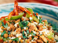 Photo de la Recette: Salade de Riz et Lentilles à L'indienne