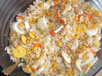 Photo de la Recette: Salade de Riz, Surimi, Thon, Maïs et Oeufs