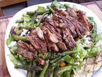 Photo de la Recette: SALADE DE STEAK AU VINAIGRE BALSAMIQUE BLANC