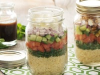 Photo de la Recette: Salade de Taboulé Étagée en Pot