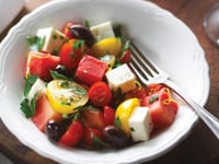 Photo de la Recette: SALADE DE TOMATES CERISES ET MELON D’EAU À L’ÉRABLE