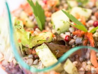 Photo de la Recette: Salade D’été au Sarrasin Concombre et Saumon Fumé