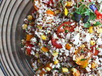 Photo de la Recette: Salade D'orge et de Quinoa aux Légumes Croquants et à la Féta