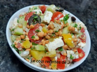 Photo de la Recette: SALADE GRECQUE DE LENTILLES
