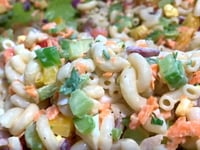 Photo de la Recette: Salade de Macaronis aux Oeufs et Légumes