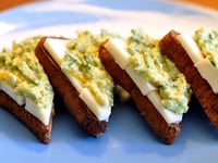 Photo de la Recette: Sans Gluten: Sandwich ouvert au Fromage et Guacamole