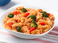 Photo de la Recette: SANS GLUTEN FUSILLI AU POULET ET AU BROCOLI
