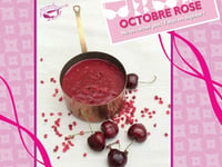 Photo de la Recette: SAUCE A LA CERISE ET AUX BRISURES DE FRAMBOISES