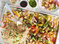 Photo de la Recette: SAUTÉ DE TOFU AU FOUR AVEC RIZ AU SÉSAME GRILLÉ