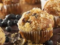 Photo de la Recette: Sirop D'érable et Bleuets...Un muffin Gagnant