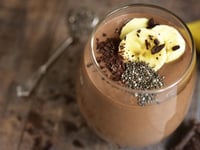 Photo de la Recette: SMOOTHIE AU CHOCOLAT, BANANE ET GRAINES DE CHIA