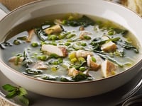 Photo de la Recette: SOUPE À LA MENTHE AUX PETITS POIS DU PRINTEMPS