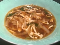 Photo de la Recette: Soupe Asiatique, Poulet et Champignons