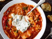 Photo de la Recette: Soupe aux Lasagnes à la Mijoteuse