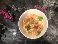 Photo de la Recette: Soupe aux Légumes et aux Yeux pour L'halloween