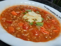 Photo de la Recette: SOUPE AUX LENTILLES À L'ITALIENNE