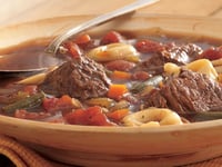 Photo de la Recette: Soupe aux Tortellinis et au Boeuf à la Mijoteuse