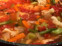 Photo de la Recette: Soupe avec Légumes du Jardin et aux Tomates