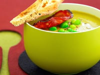 Photo de la Recette: Soupe Chorizo-Petits Pois