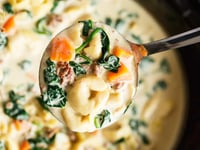 Photo de la Recette: Soupe Crémeuses aux Tortellini à la Mijoteuse