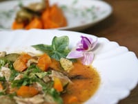 Photo de la Recette: Soupe D'automne au Poulet, Butternut & Noix de Muscade {sans gluten, sans lait}