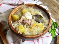 Photo de la Recette: Soupe de Chou au Farci et au Confit de Canard