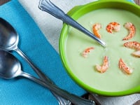 Photo de la Recette: Soupe de Chou Vert aux Langoustines