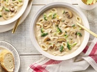 Photo de la Recette: Soupe de Nouilles aux Champignons et Restant de Dinde