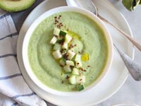 Photo de la Recette: Soupe Froide Concombre Avocat et Pomme