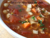 Photo de la Recette: SOUPE MINESTRONE (pot à offrir)