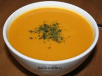 Photo de la Recette: SOUPE PATATE DOUCE, POTIRON, CAROTTE ET CURRY