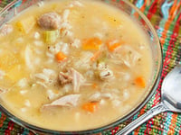 Photo de la Recette: SOUPE RUSTIQUE DINDE ET ORGE