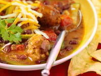 Photo de la Recette: Soupe Texane aux Boulettes de Viande