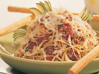 Photo de la Recette: Spaghetti au Bœuf et Courgettes