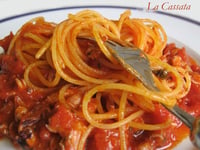 Photo de la Recette: SPAGHETTI AU RAGOÛT DE PETITS CALMARS
