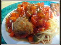 Photo de la Recette: Spaghetti aux Boulettes de Veau