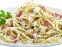 Photo de la Recette: SPAGHETTI CARBONARA AUX CHAMPIGNONS