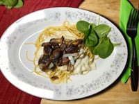 Photo de la Recette: Spaghetti Sauce Carbonara Champignons et Oignons