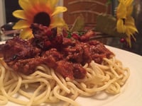 Photo de la Recette: Spaghetti Sauce Circulaire et Bacon